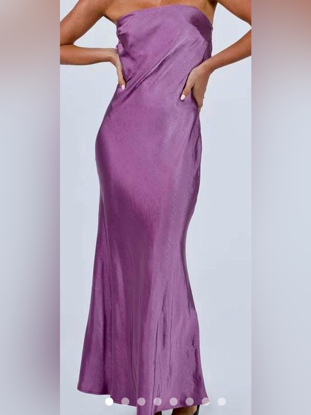 Princess Polly Lavender Satin Dress